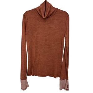 Prana Long Sleeve Turtleneck Wool Blend Layering Top thumb holes